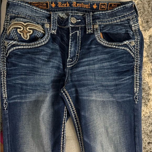 Rock Revival Other - Rock Revival Indigo Jeans with Embroidered Details
